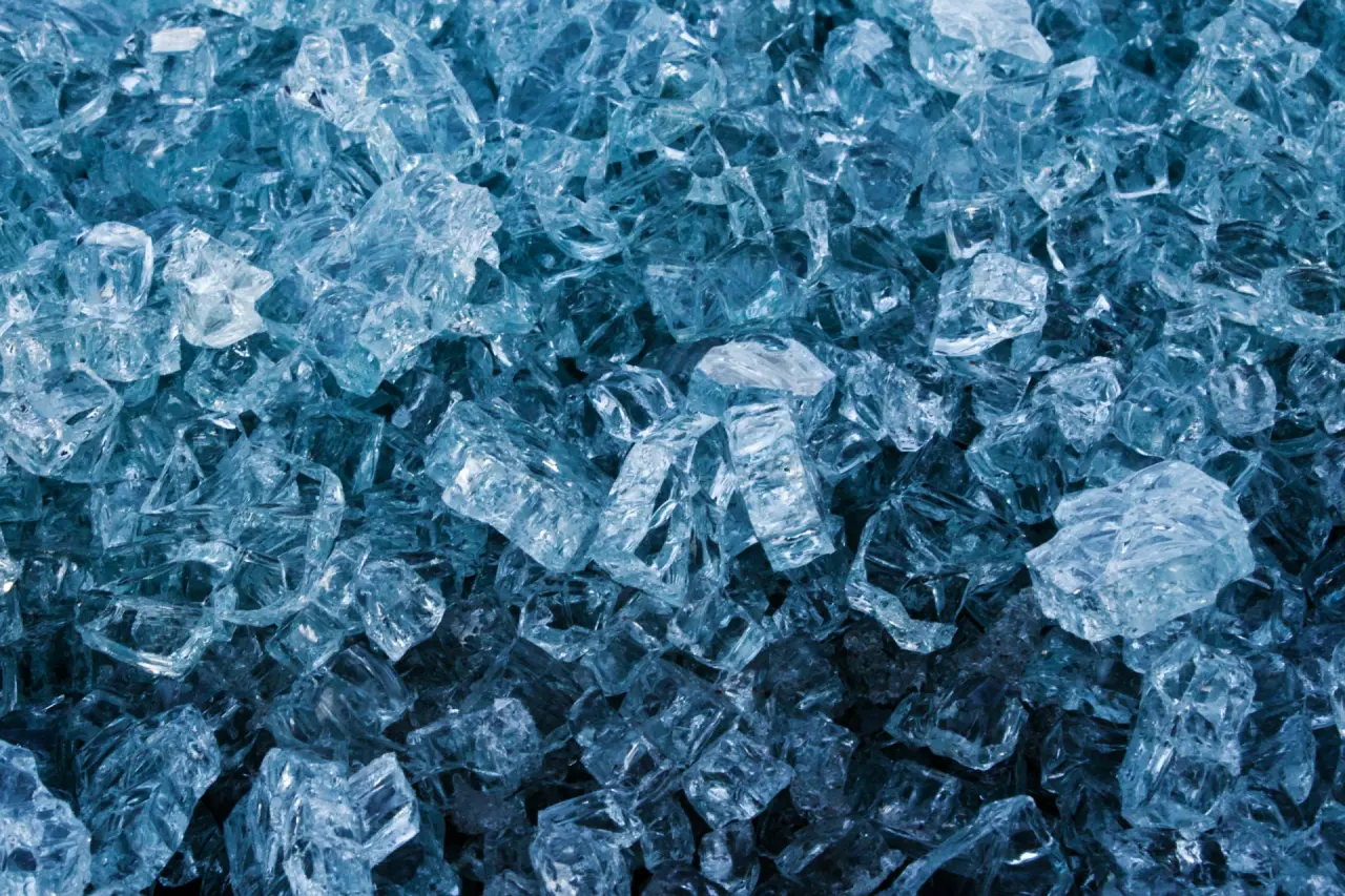 Crushed Ice in Nahaufnahme