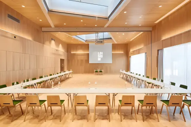 LOISIUM Wine & Spa Hotel in Langenlois – Moderner Konferenzraum mit Holzelementen | Wellnesshotel Niederösterreich