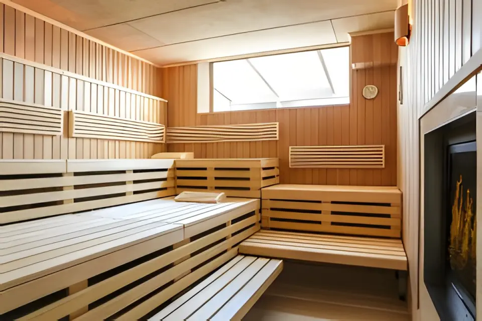 ATLANTIC Grand Hotel Travemünde in Lübeck-Travemünde – Moderne Holzsauna mit Ofen | Wellnesshotel Ostsee