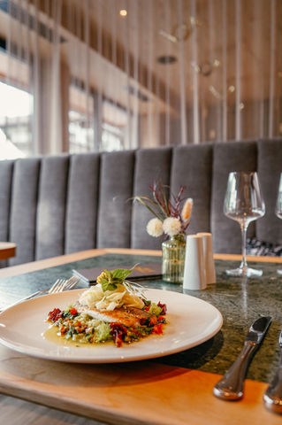 Hotel Alte Post in Fieberbrunn – Ansprechend angerichtetes Gericht im Hotelrestaurant | Wellnesshotel Tirol