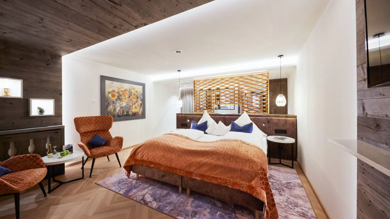 Das Rübezahl in Schwangau – Modernes Doppelzimmer mit stilvoller Einrichtung | Wellnesshotel Allgäu
