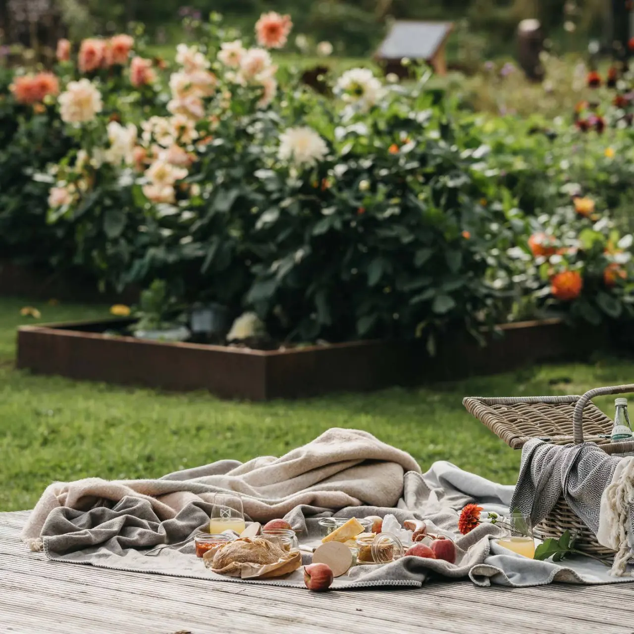 Landhotel Voshövel in Schermbeck – Idyllisches Picknick im blühenden Hotelgarten | Wellnesshotel Niederrhein