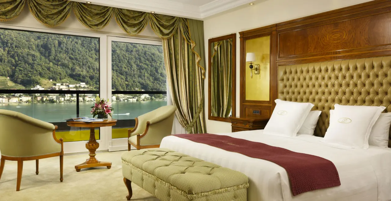 Swiss Diamond Hotel in Vico Morcote – Komfortables Hotelzimmer mit Seeblick und Balkon | Wellnesshotel Tessin