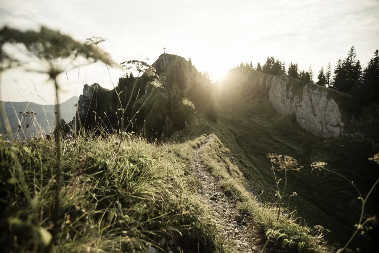 Hubertus Mountain Refugio Allgäu in Balderschwang – Malerische Berglandschaft mit Wanderweg | Wellnesshotel Allgäu