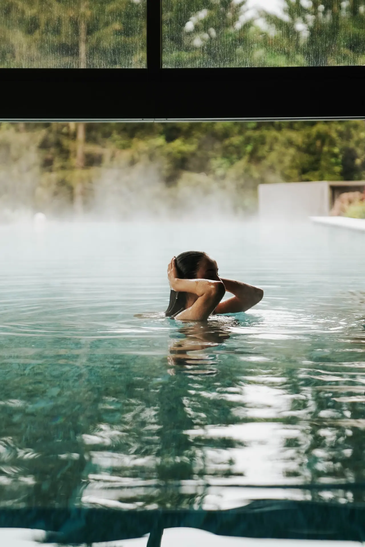 Hotel Bad Fallenbach in St. Leonhard in Passeier – Entspannung im warmen Pool mit Dampf | Wellnesshotel Südtirol