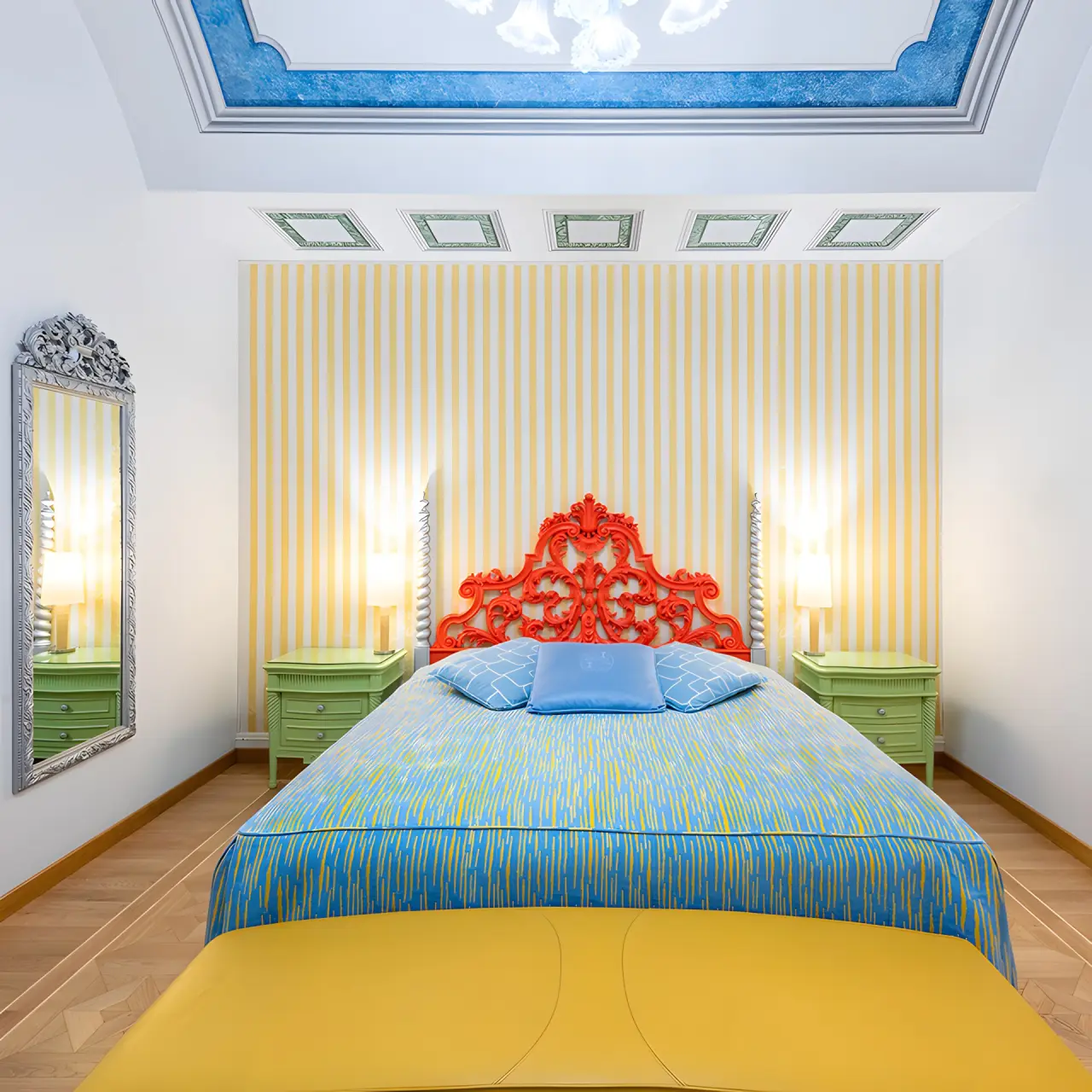 Byblos Art Hotel Villa Amistà in Corrubbio – Farbenfrohes Hotelzimmer mit Designer-Möbeln | Wellnesshotel Veneto