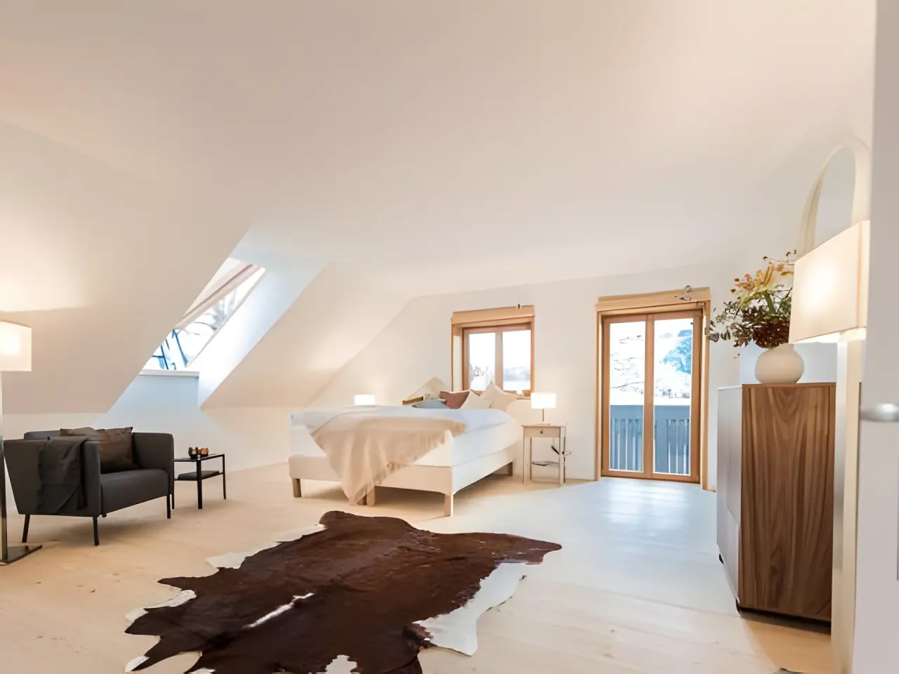 Hotel BERGEBLICK in Bad Tölz – Geräumiges und helles Doppelzimmer mit Balkon | Wellnesshotel Oberbayern