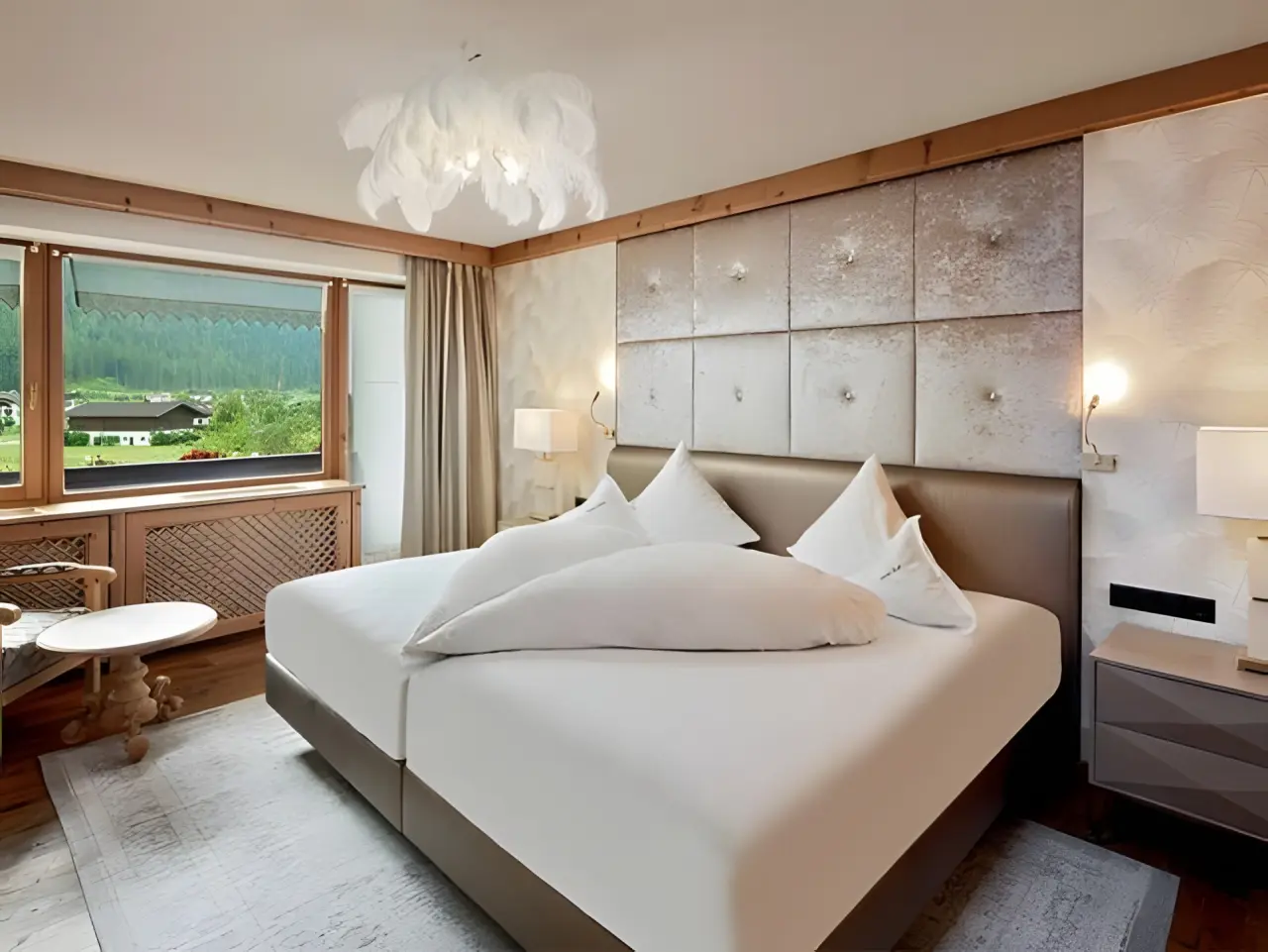 Relais & Châteaux Spa Hotel Jagdhof in Neustift im Stubaital – Modernes Doppelzimmer mit Bergblick und Komfort | Wellnesshotel Stubaital