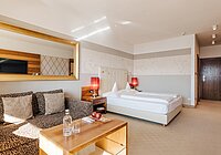 Hotel Hohenwart in Schenna – Komfortables Einzelzimmer mit Sitzbereich und TV | Wellnesshotel Südtirol