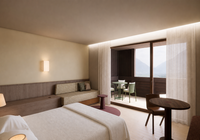 Hotel Hohenwart in Schenna – Helles Hotelzimmer mit Balkon und Bergblick | Wellnesshotel Südtirol