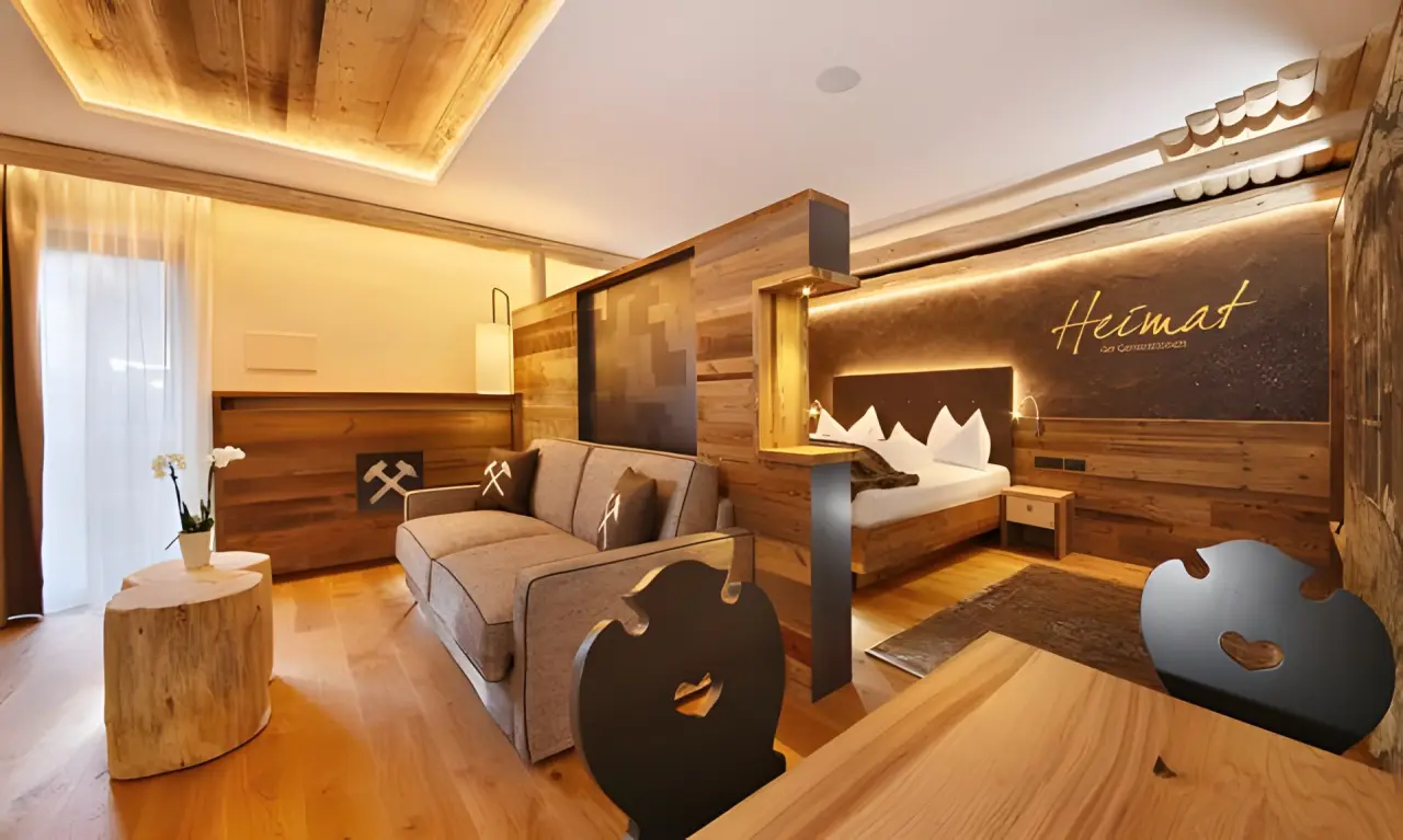 Hotel Plunhof in Ridnaun – Elegante Suite mit getrenntem Wohn- und Schlafbereich | Wellnesshotel Südtirol