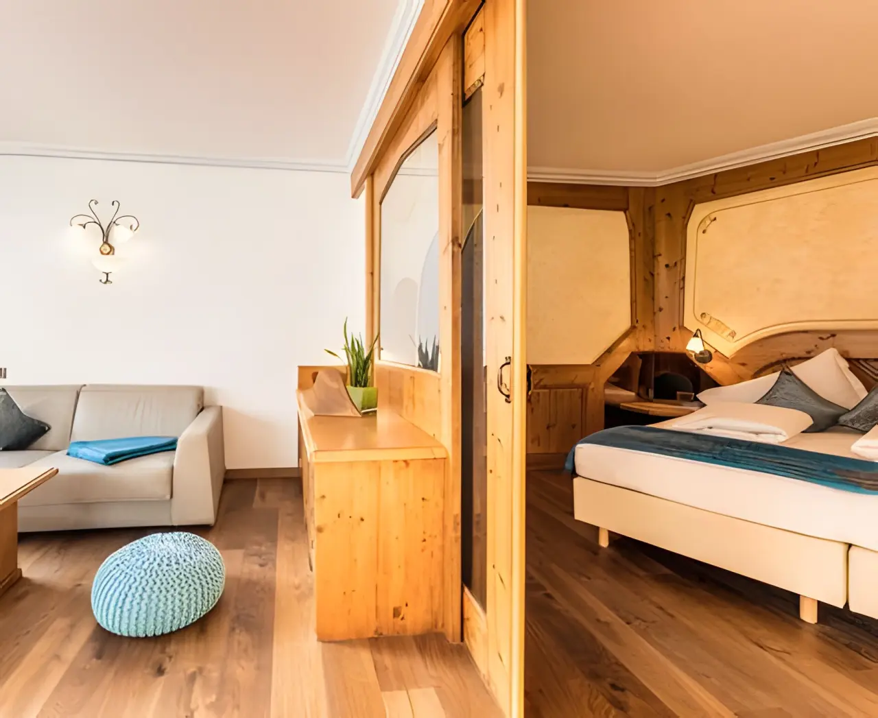 Andreus Golf Lodge in Schenna – Suite mit getrenntem Wohn- und Schlafbereich | Wellnesshotel Südtirol