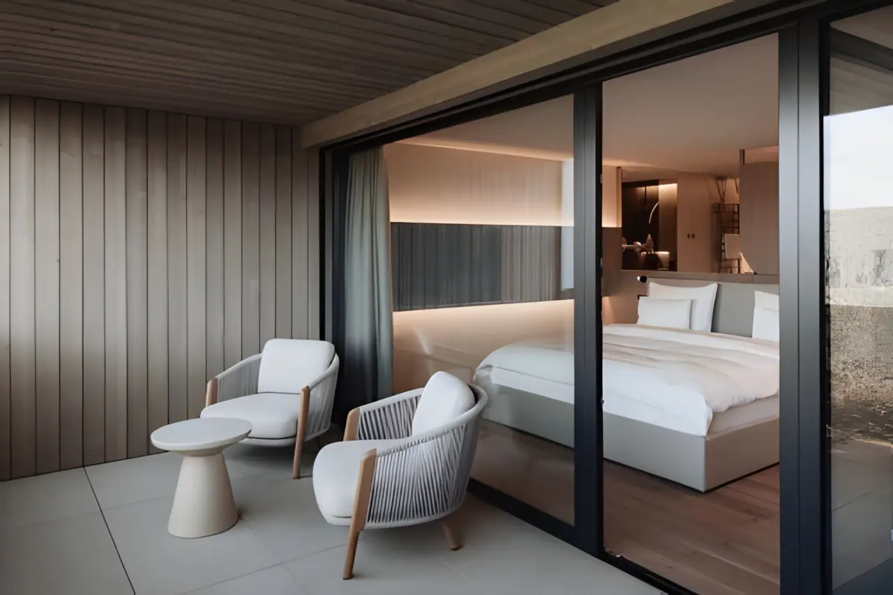 Hotel Lanerhof in Ehrenburg (Kiens) – Suite mit privatem Balkon und Sitzgelegenheiten | Wellnesshotel Südtirol