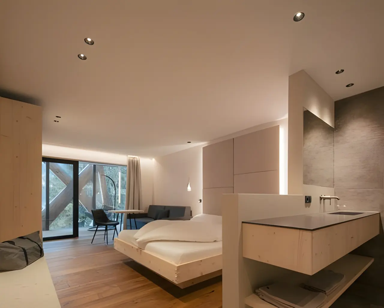 Hotel Ratschingserhof in Ratschings – Helles Doppelzimmer mit Badbereich und Naturverbundenheit | Wellnesshotel Südtirol